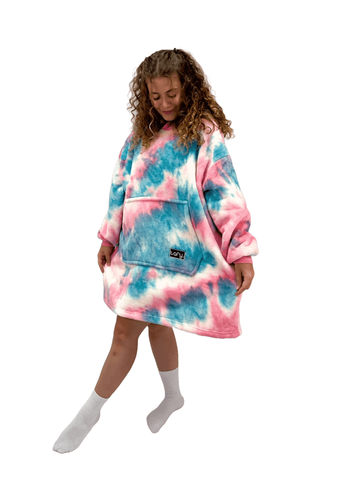 Mikinová deka Tafy – ružovo modrá